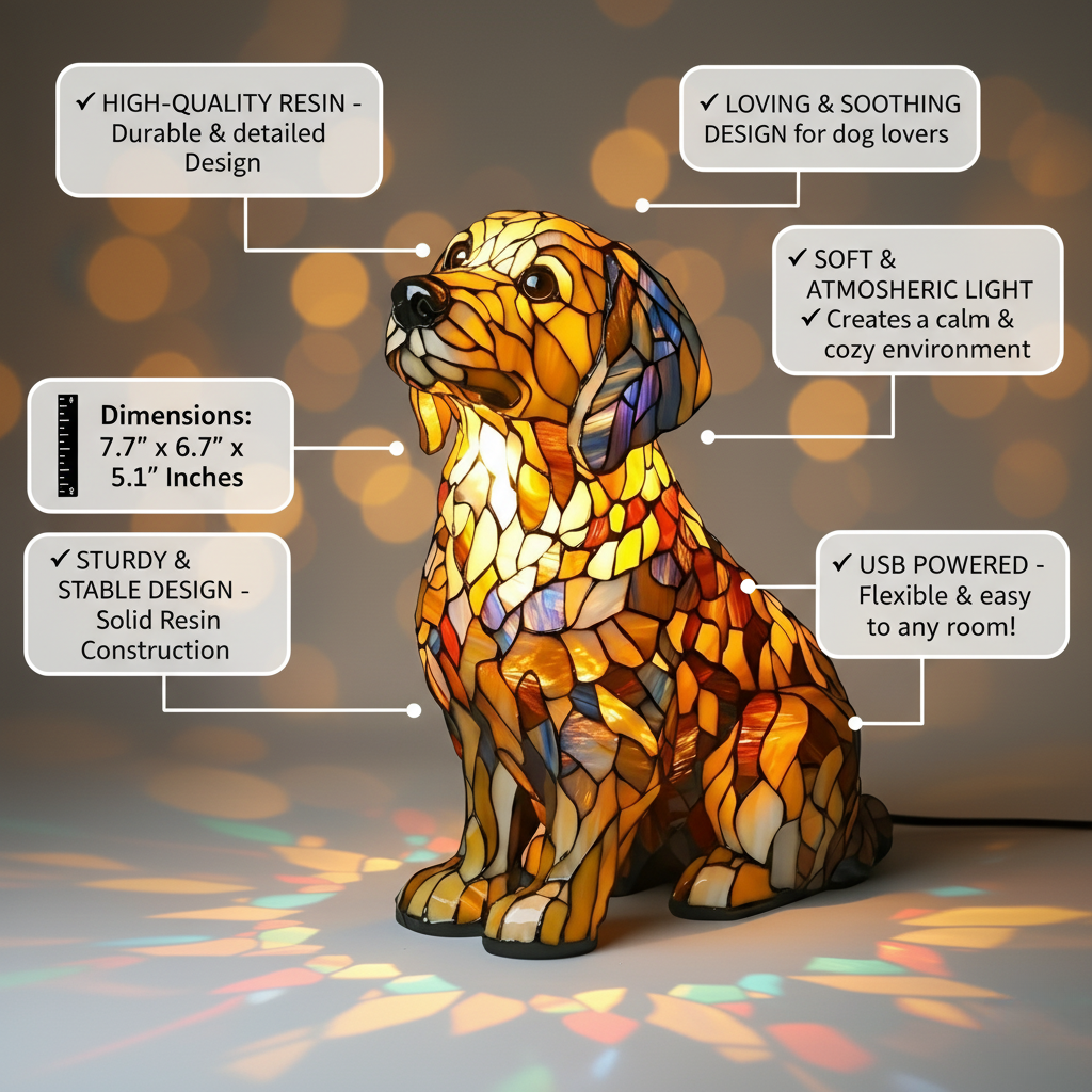 Lily la figurine Golden Retriever spirituelle