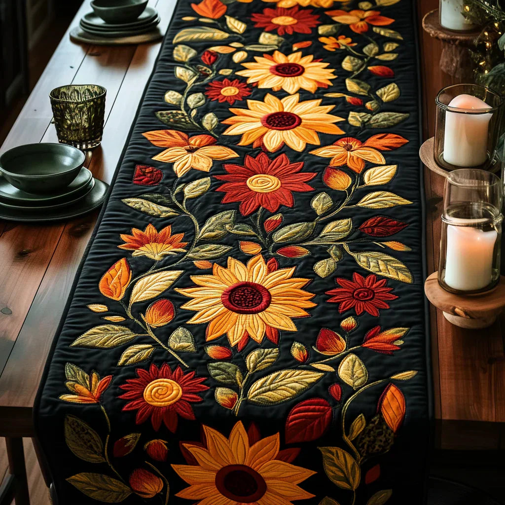 Nappe matelassée - Tournesol d'Automne