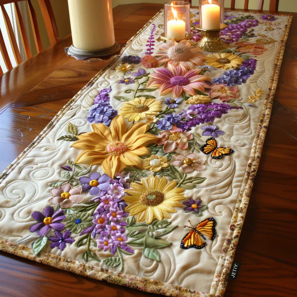 Nappe matelassée - Jardin en fleurs
