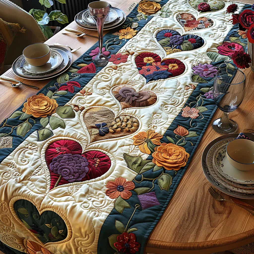 Nappe matelassée - Cœur dans la Fleur