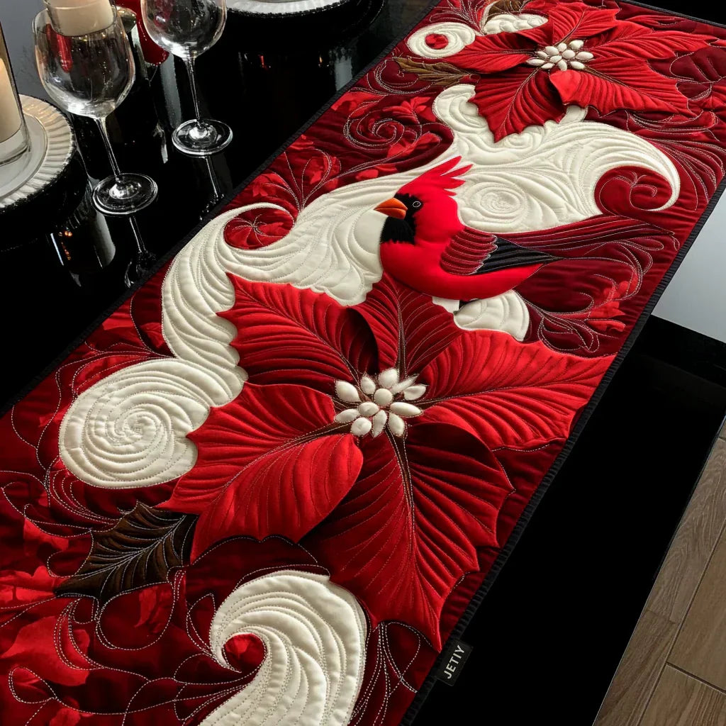 Nappe matelassée - Rouge Cardinal