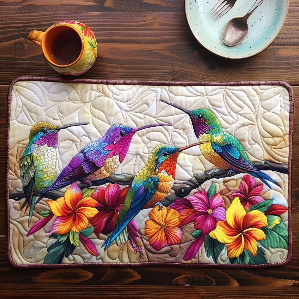 Gequilte Placemat met Zang van Blije Vogels NCU0TL067
