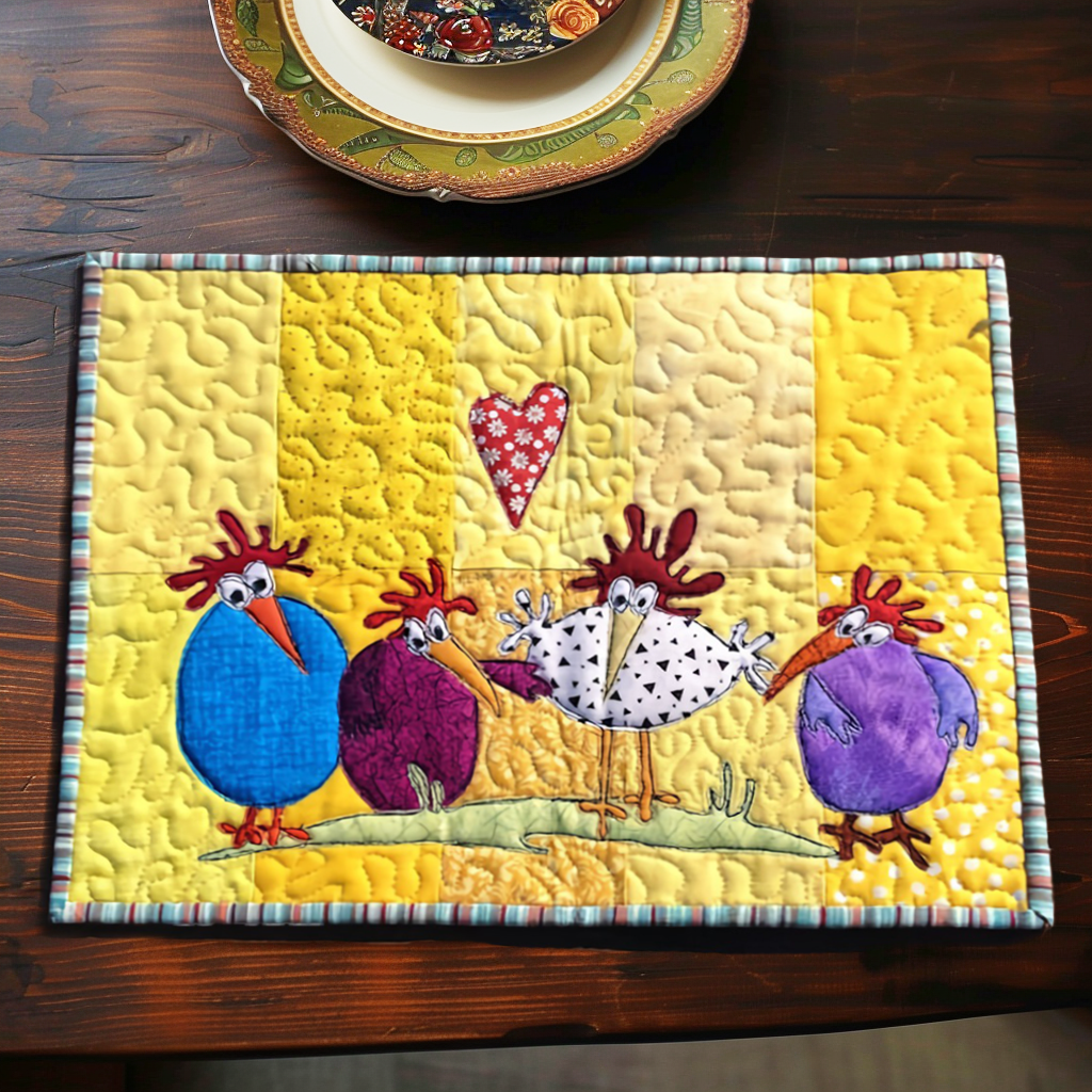 Gequilt Placemat met Kip NCU0VT02