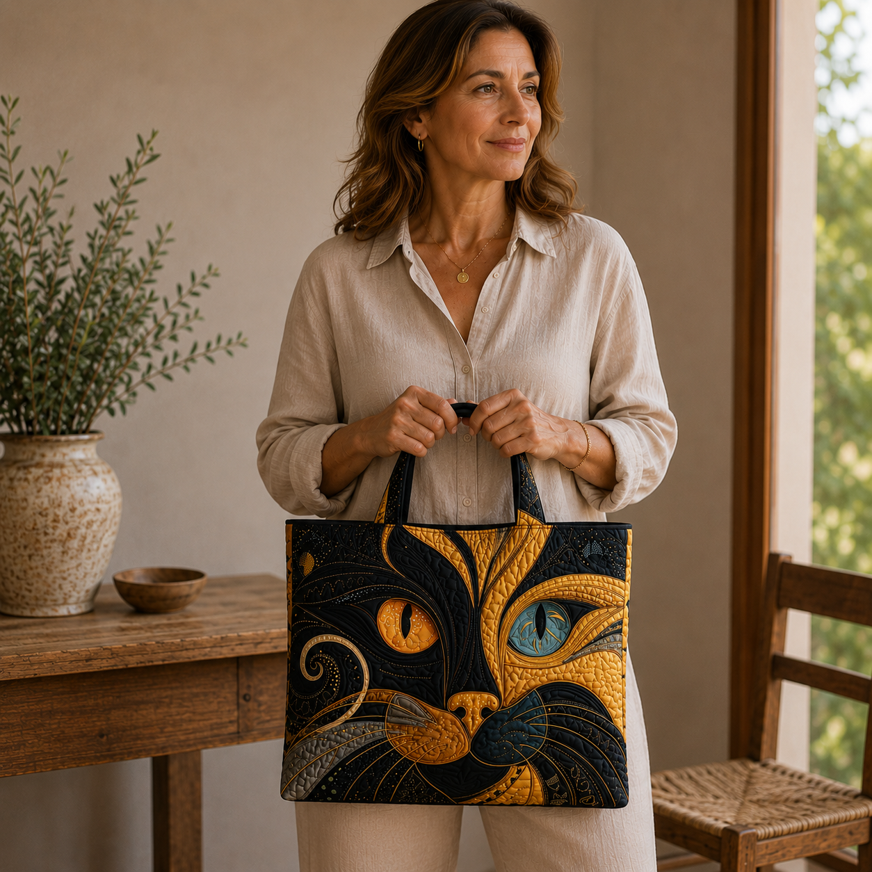 Sac fait main | Chat mystérieux