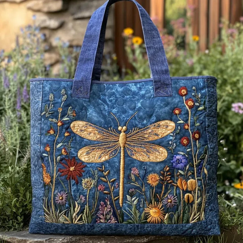 Vintage Tas "Libelle op het Veld" — Donkerblauw