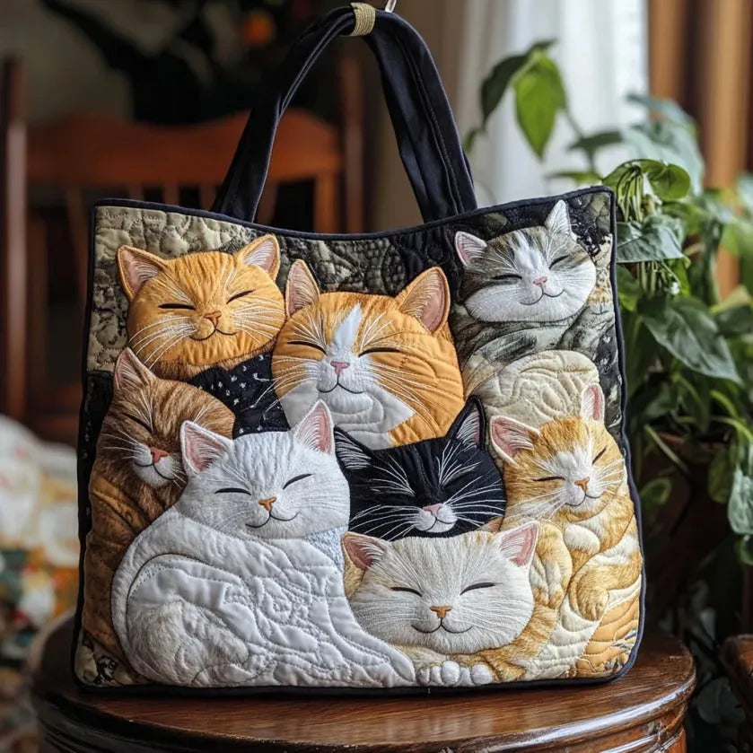 Vintage Tas "Slapende Katten" — Kattenfamilie