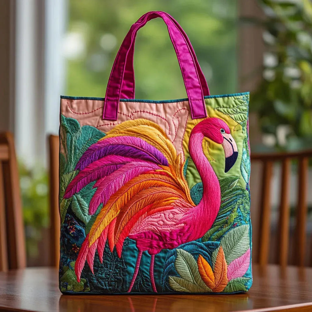 Vintage Handtas "Tropische Flamingo" — Koraal