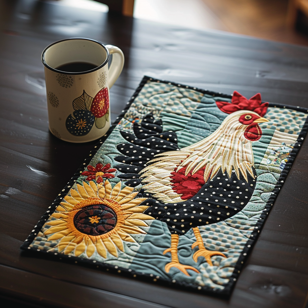 Gequilt Placemat met Kip NCU0VT02