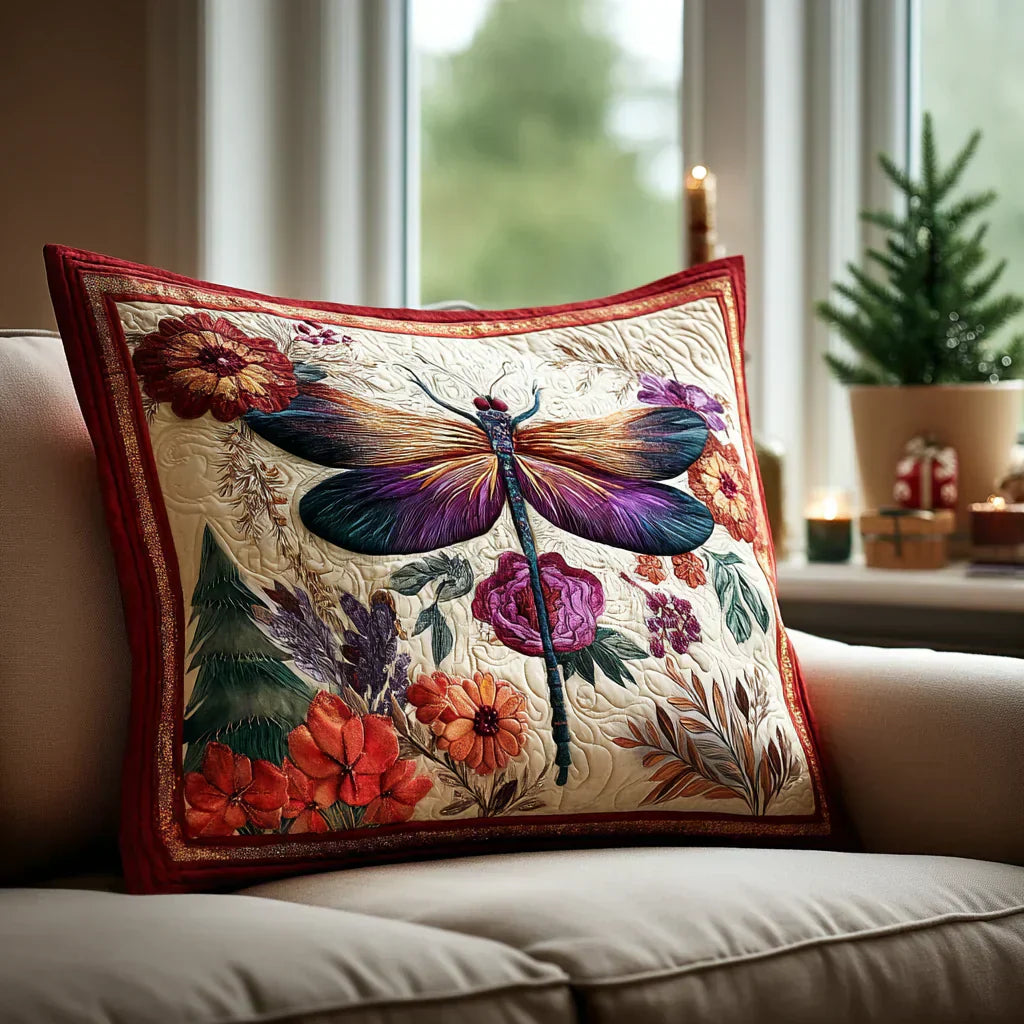 Gequilte kussenhoes - Magische libelle