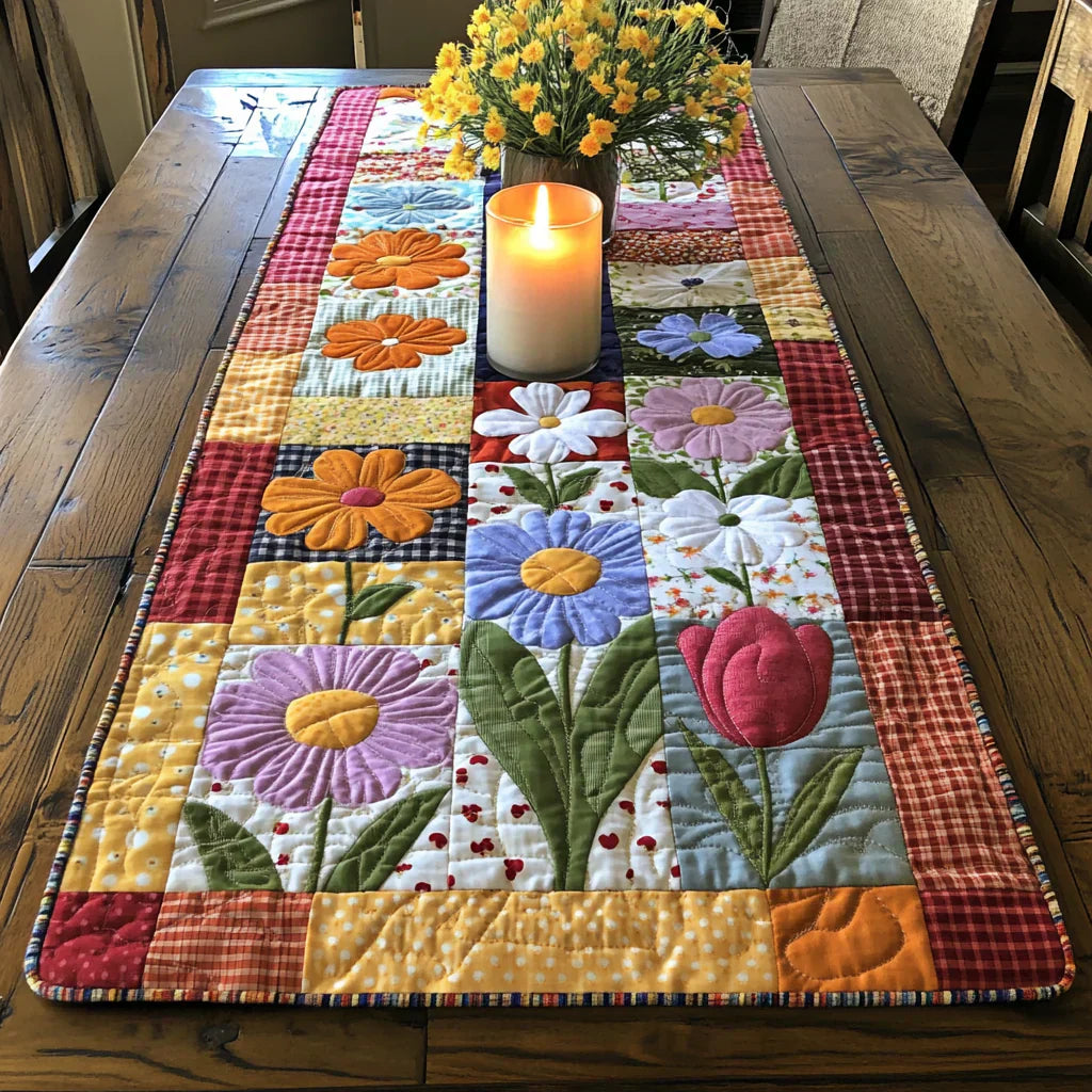 Gequilted Tafelkleed - Bloemenlaan