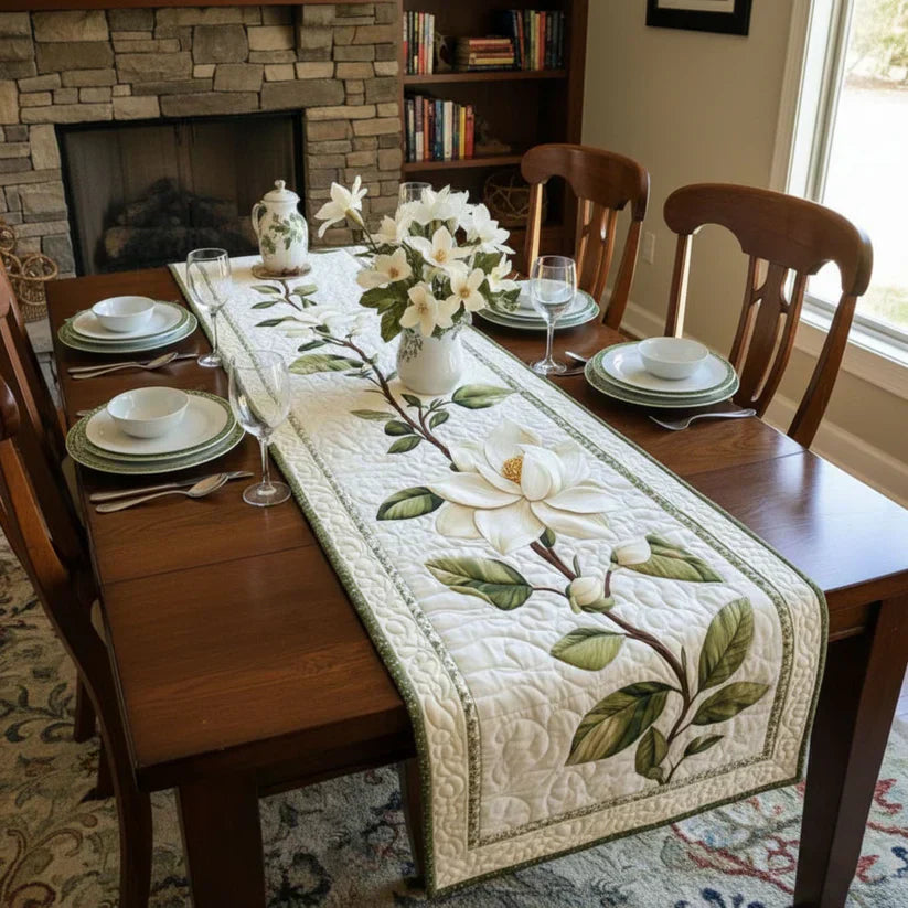 Quilted Tafelkleed - Rustieke Magnolia