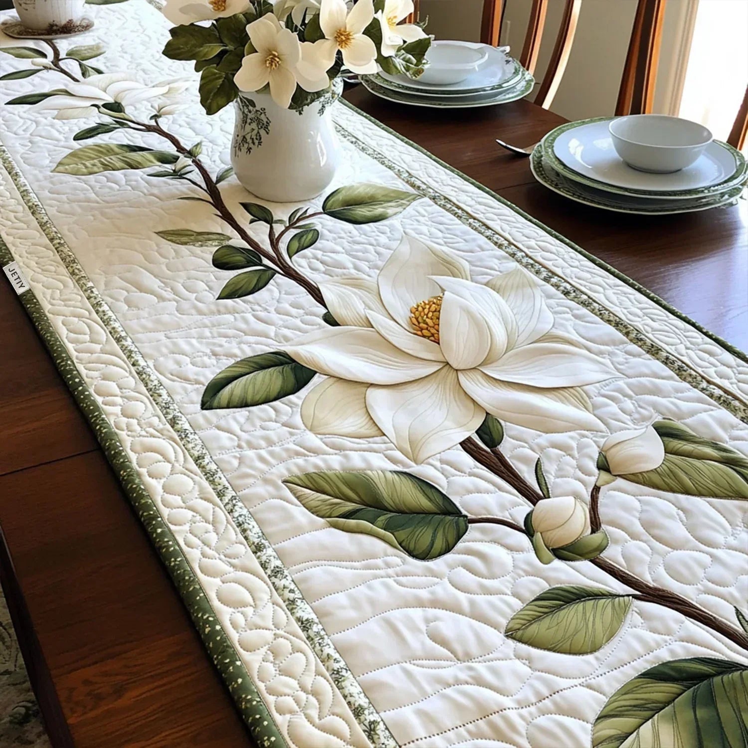 Quilted Tafelkleed - Rustieke Magnolia