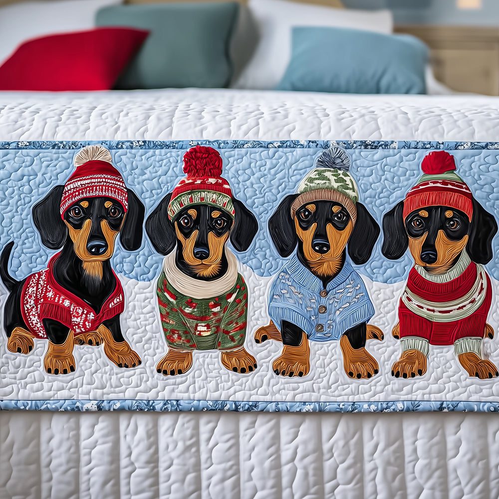 Kerst Quilt Dekbedovertrek Teckel NCU0TH3542