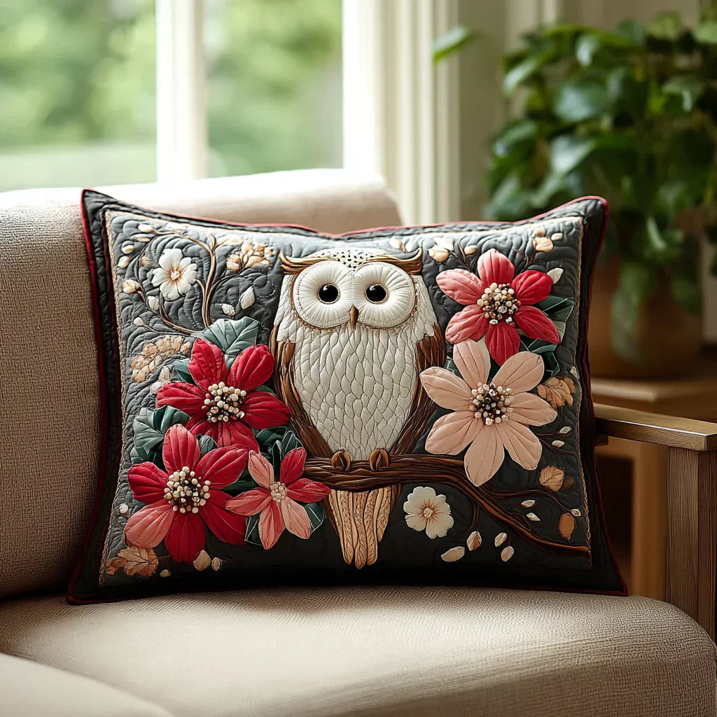 Kussenhoes met quilt - Uilenfluistering