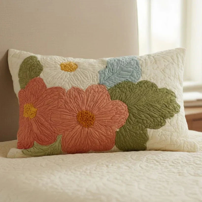 Gequilte kussenhoes - Retro Margrieten